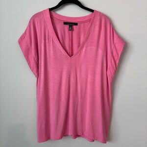 White House Black Market salmon  Pink Relaxed Short Sleeve power Tee